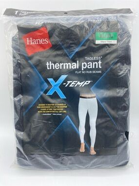 Hanes X-Temp Men's Tagless Thermal Flat No Rub Seams Pant Natural Size X-Large